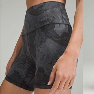 lululemon athletica Black Camo Bike Shorts